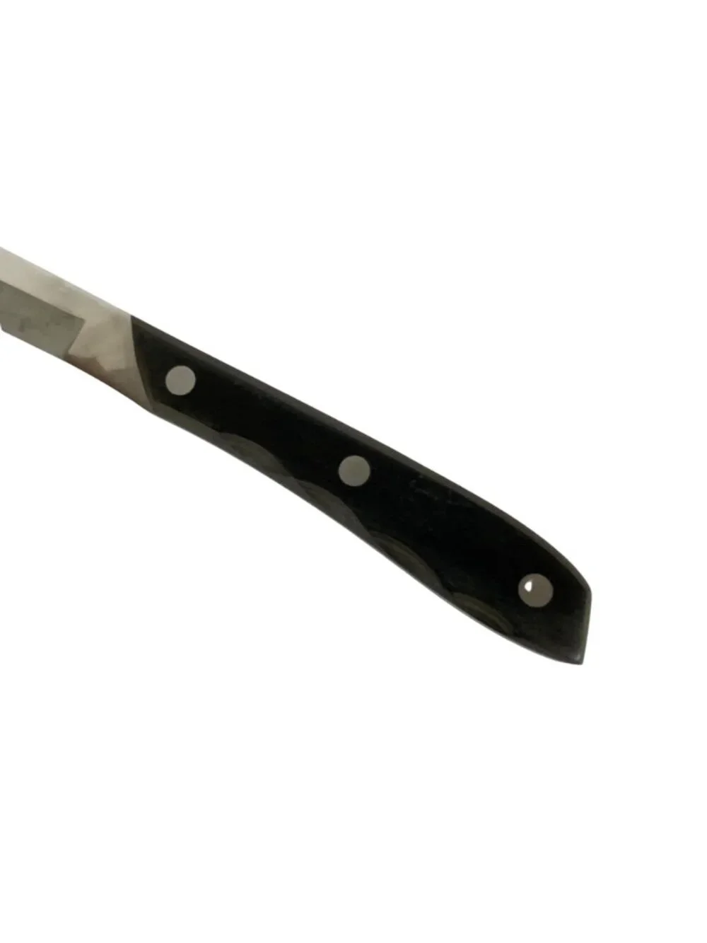 KitchenDelite Serrated Stainless Steel Knife With Black Handle Made in Japan